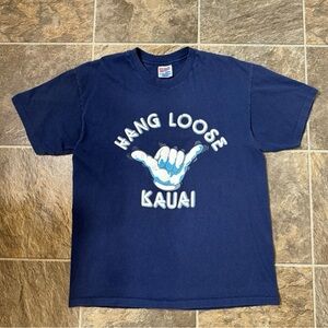 Vintage Hang Loose Kauai Poly Tees Single Stitch Large T-Shirt